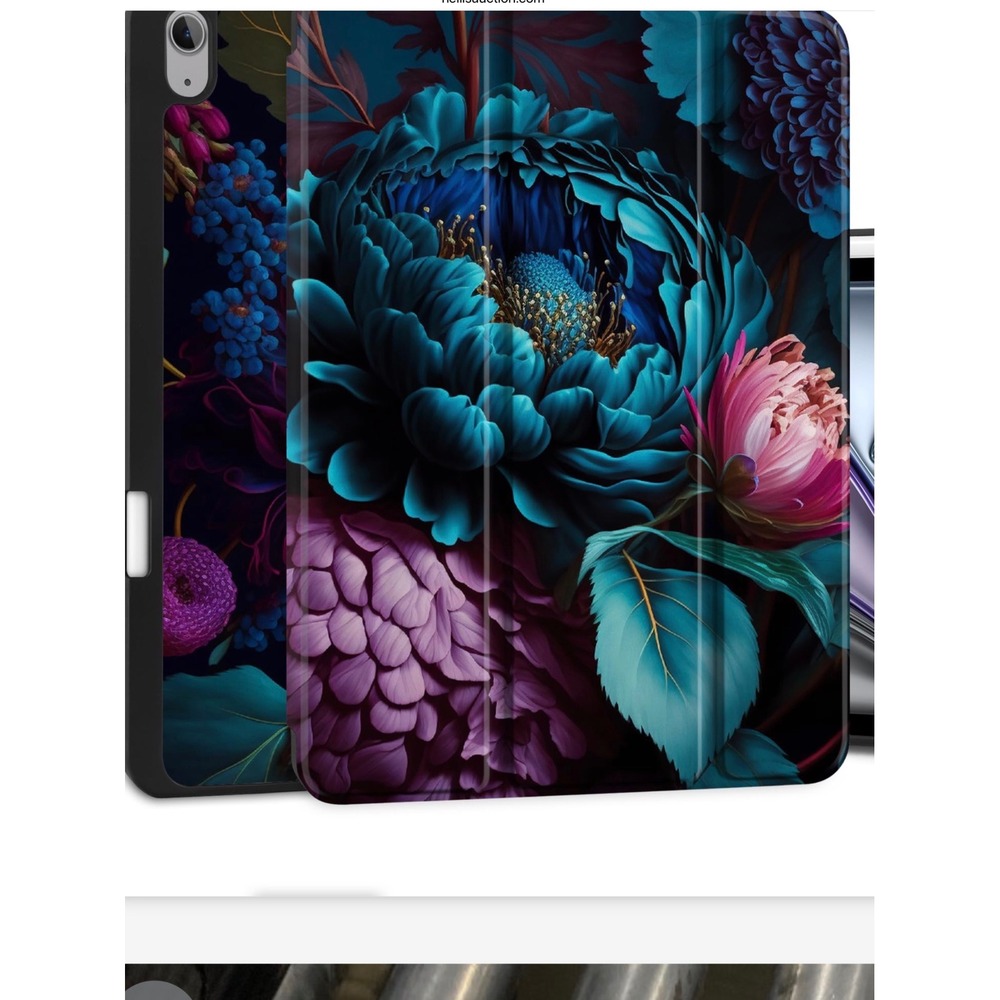 MEEgoodo iPad Air 13 inch Case M4 M3 M2 Fantasy Flower Trifold Stand Smart Cover